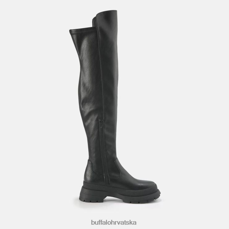 crno Buffalo sofia boot flat vegan |čizme TDD6T805